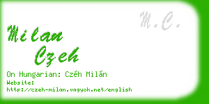 milan czeh business card